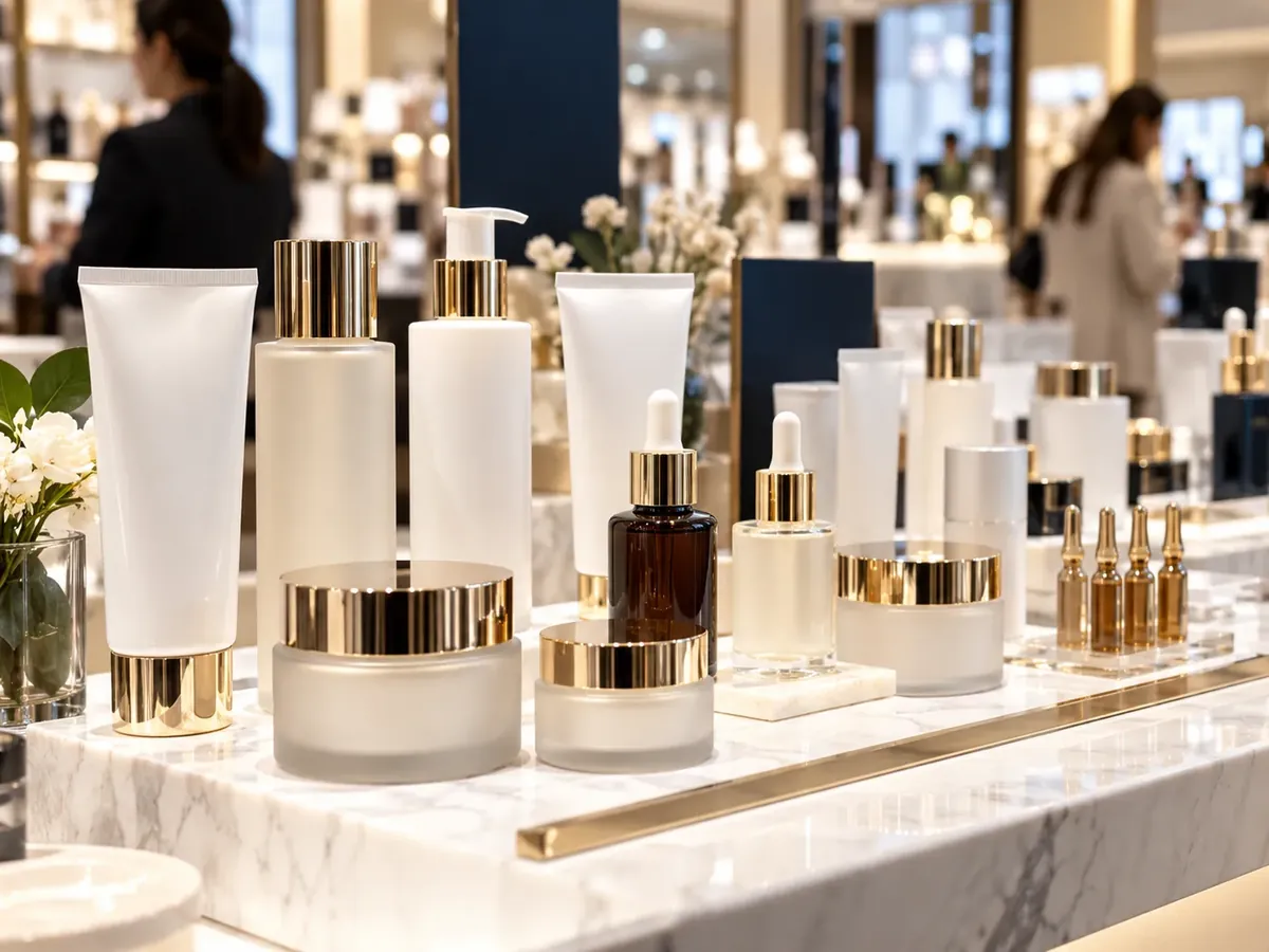 Korean cosmetics on display in a store in China